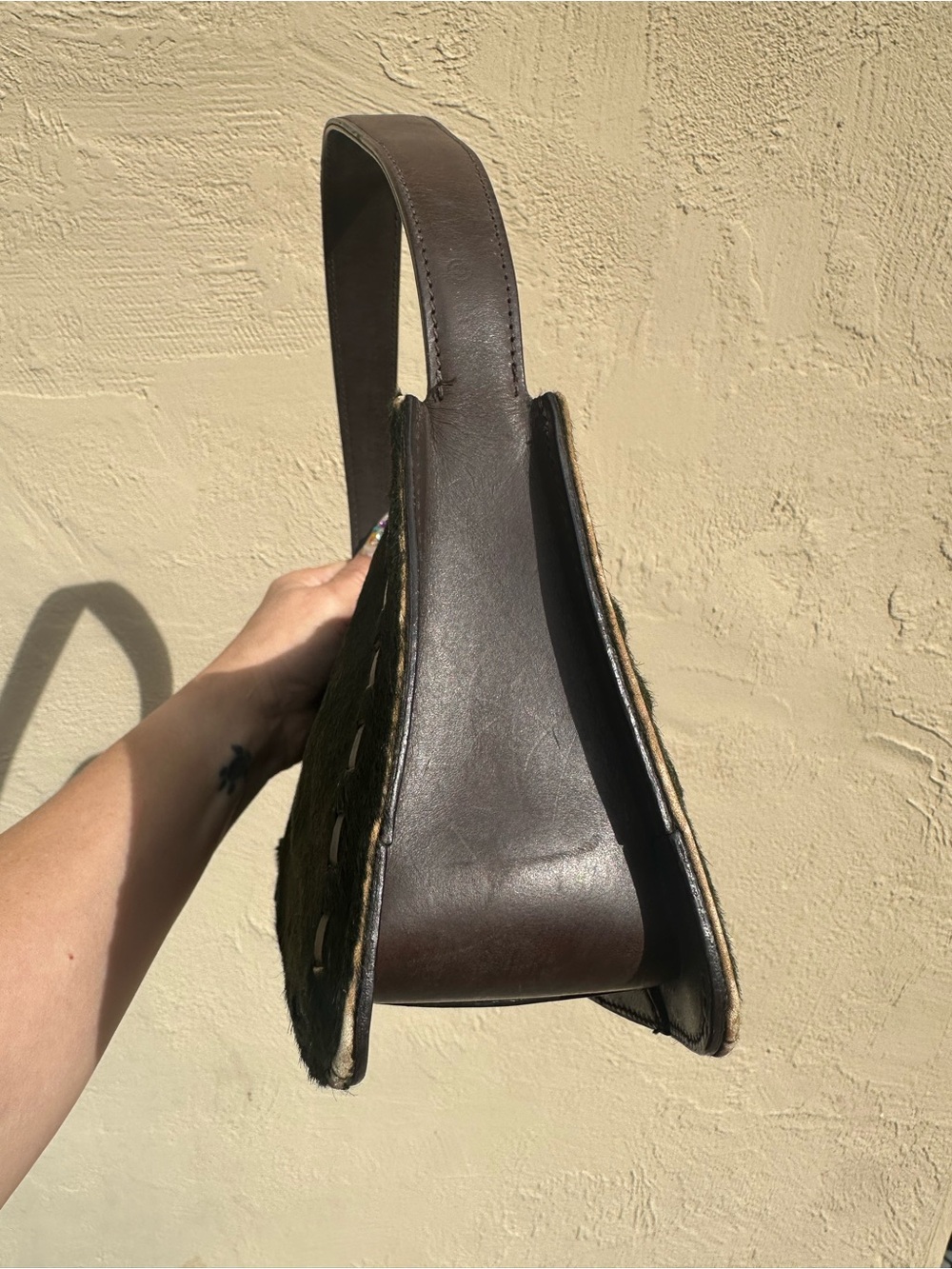 🫑Coach Dark Olive Green Calf Hair Shoulder Bag 9470. 🫑 - Picture 8 of 11